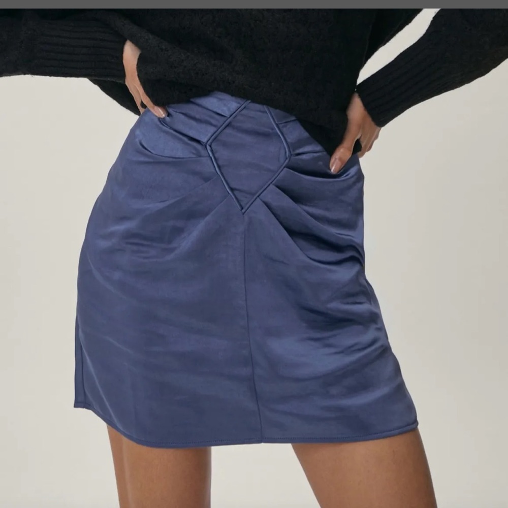 Nasty Gal diamond panel satin mini skirt size 10
